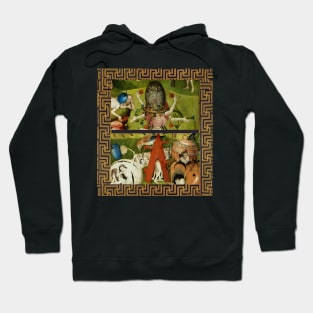 Garden of Earthly Delights ,Paradise,Owl and Red Berries Detail by Hieronymus Bosch Hoodie